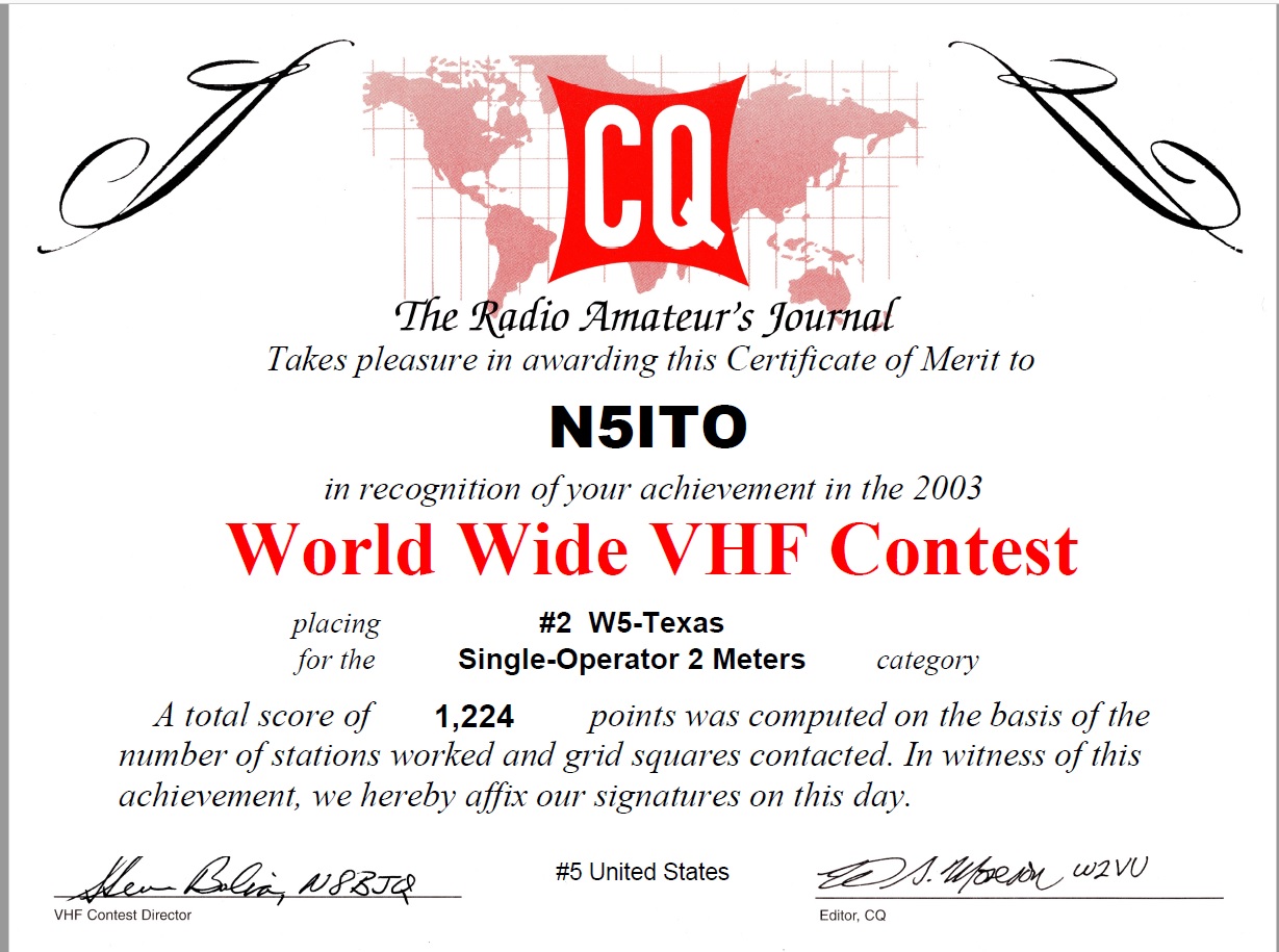 CQ WWW VHF-2003